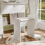 Bureau de coiffeuse 53,2 po avec miroir éclairé, 4 tiroirs et tablettes, coiffeuse avec tabouret rembourré pour la chambre à coucher