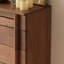 Commode décorative à tiroir simple en noyer noir-129098824