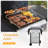 3-Burner Propane Gas BBQ Grill, 36900BTU Stainless Steel Plancha Grill with Enamel Cooking Grids, Foldable Side Table & Hanging Basket, Heavy-Duty Metal Stainless Steel Construction for Outdoor Backyard Patio Barbecue