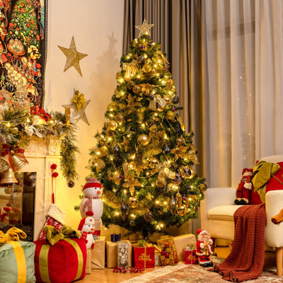 Costway 90' Lighted Pine Christmas Tree