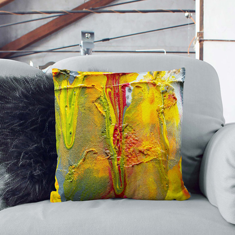 Abstract Square Throw Cushion, Stone, 40 x 40 cm