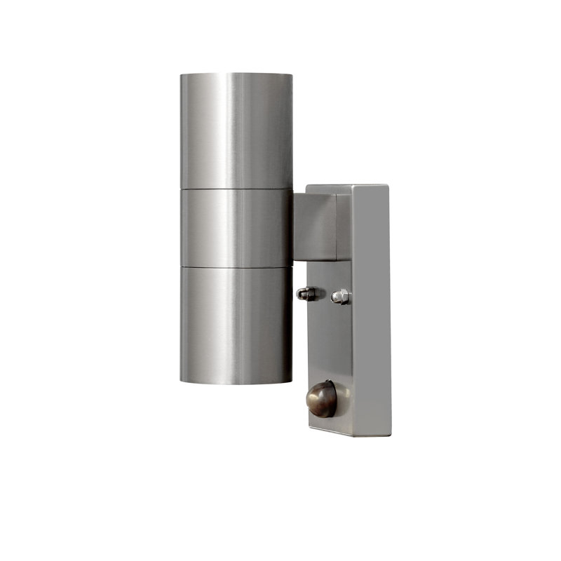 Modena 2 - Bulb 20cm H Outdoor Armed Sconce, Stainless Steel