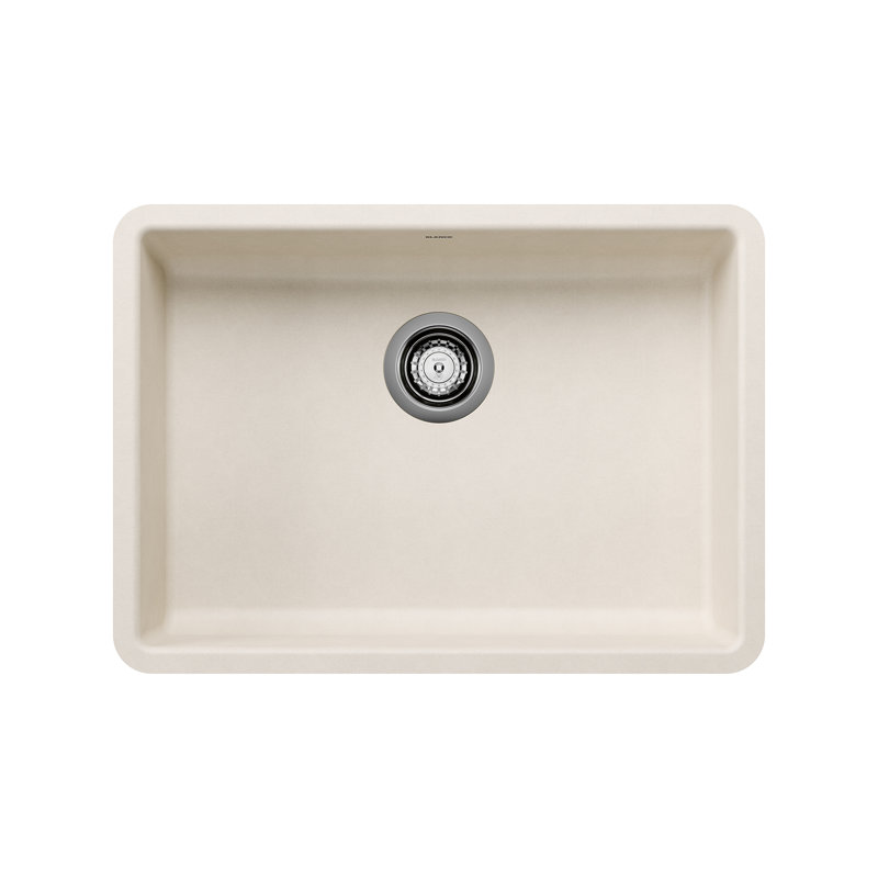 Precis Silgranit 25" ADA Single Bowl Undermount Kitchen Sink - Soft White, Soft White