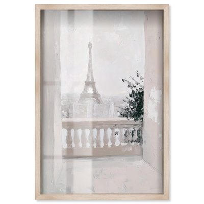 Décoration murale de voyage «Old Paris II» par Art Remedy, cadre blond, 11 x 16