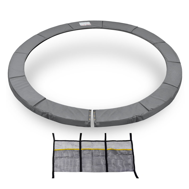 Coussin de trampoline avec ouverture, mousse épaisse de 0,8 po, housse de rechange pour ressort de sécurité, sac de rangement supplémentaire