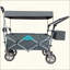 Chariot pliable à pousser et tirer avec auvent amovible
