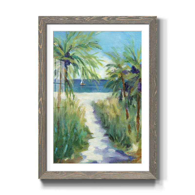 Evenings Edge I - reproduction d'art, H 37,5 po x l 27,5 po x P 1,5 po, Cadre en papier gris, Blanc