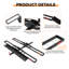 Porte-vélos pour 2 personnes, support d'attelage pour moto avec rampe, support à vélo robuste pour 2 vélos électriques