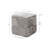 Storage Ottoman with Removable Lid, Light Gray Ribbed Upholstered Cube
