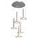 Aurora 5 - Light Dimmable LED Tiered Chandelier