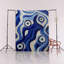 Tapis décoratif moderne à motif ondulé et bleu-171880975