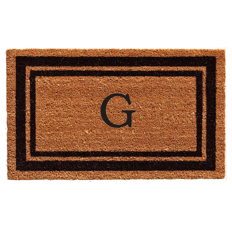 Tapis d'entrée antidérapant Stortz, Rectangle 2 pi x 3 pi, G, Brun / Noir