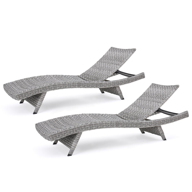 Chaise longue en osier Crete