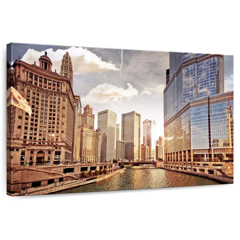 Lilie Chicago Riverwalk, H 16 po x l 24 po