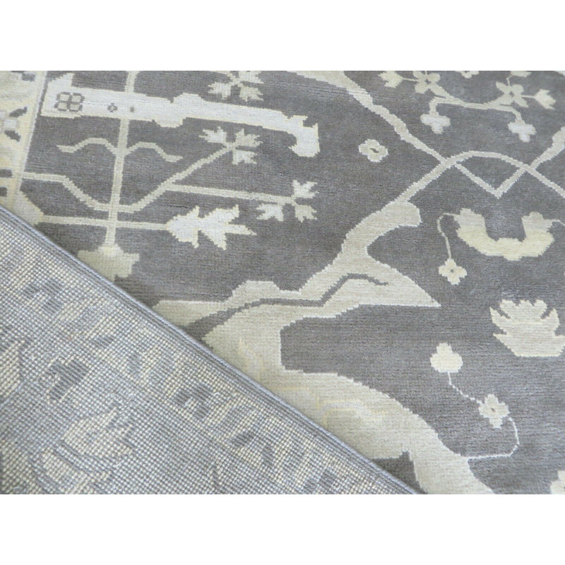 Tapis unique brun, or et beige de 10 pi 2 po x 13 pi 9 po
