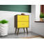 Table de chevet Liberty 18 po L style moderne du milieu du siècle à deux tiroirs-290678499