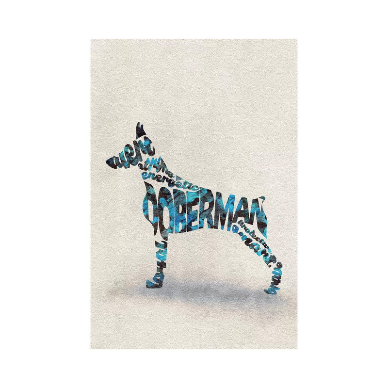 Doberman by Ayse Deniz Akerman - Wrapped Canvas Print, 20.32 cm H x 30.48 cm W