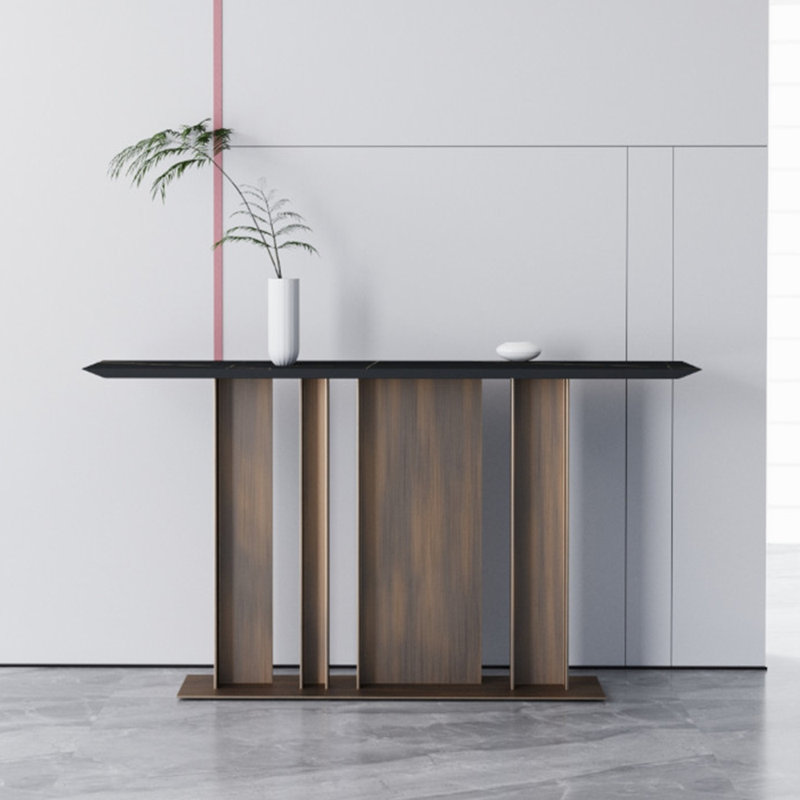 Console légère en métal de style luxueux, 33.4" H x 47.2" W x 15.7" D