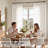 Memory‑Set Linen Textured Light‑Filtering Privacy Curtains for Living Room, Hook Pleat Design(Set of 2)-1591378963-1591378962