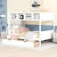 Lit superposé avec tablettes, escalier de rangement et 2 tiroirs-720009284