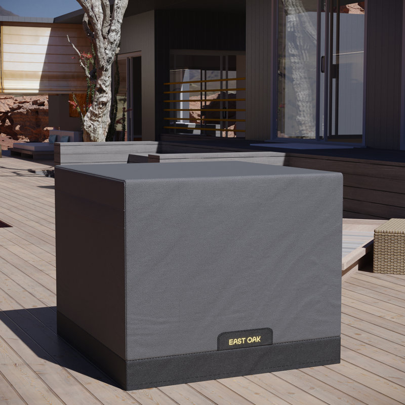EAST OAK Fire Pit Table Cover, Black , 25.6" H x 32" W x 32" D