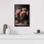 "Flower Blossom", aquarelle Moody, pivoines roses, impression sur toile encadrée, 2 pièces