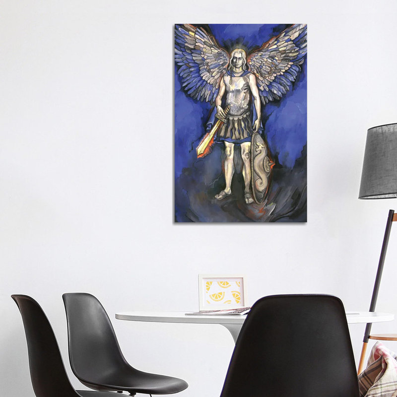 The Seven Archangels - Archangel Michael 1 Piece Wrapped Canvas Wall Art, 101.6 cm H x 66.04 cm W x 1.91 cm D