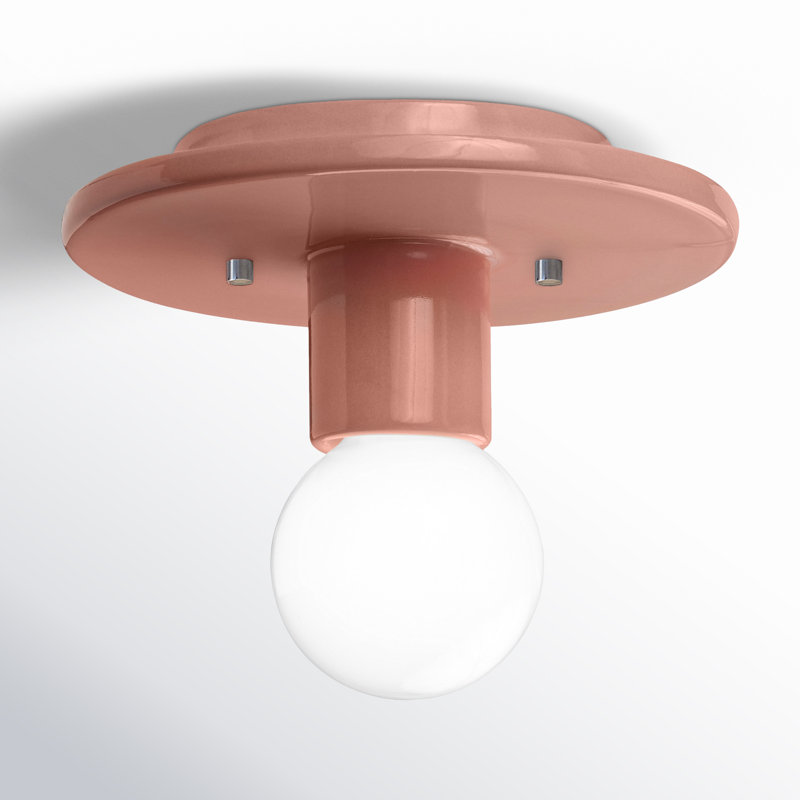 Plafonnier encastré 1 lumière 8 po, Rosé brillant