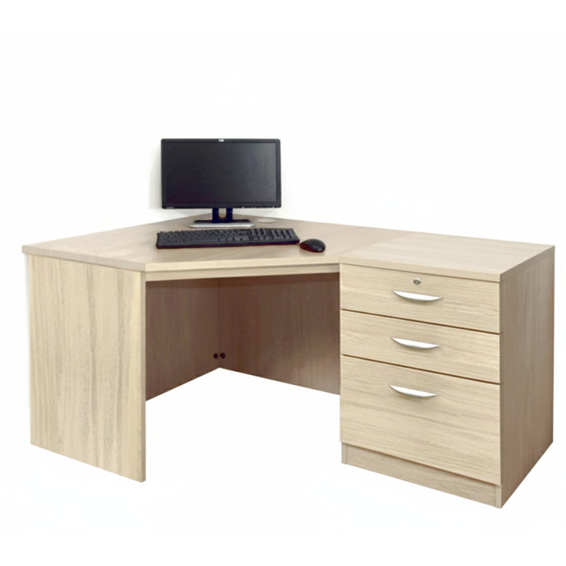 Nemisco Corner Computer Desk, Oak