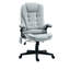 Fauteuil de bureau à 6 points de massage vibrant gris clair chauffant