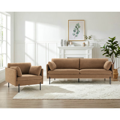 Moab 2-Piece Linen Living Room Set