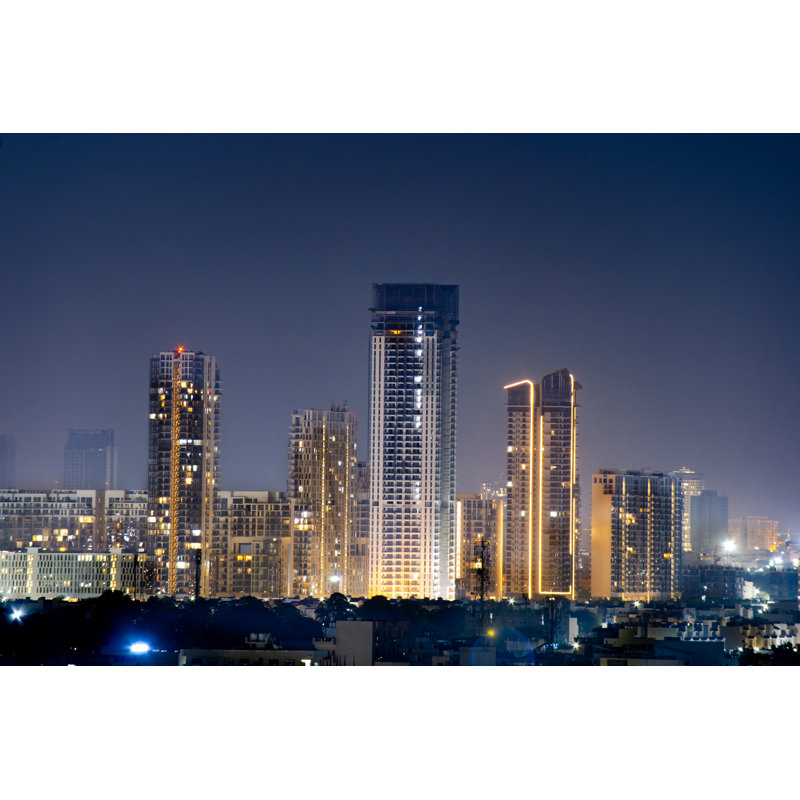 Couronne Skyscrapers At Night by Amlanmathur - Wrapped Canvas Print, 20cm H x 30cm W x 3.8cm D