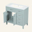Meuble-lavabo 36 po avec lavabo, armoire de salle de bain avec tiroirs, structure solide et panneau de fibres à densité moyenne-484866272