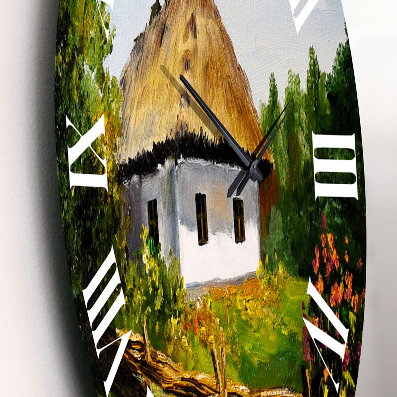 Traditional Cottage At Dawn In Summer - Horloge murale traditionnelle, Petit