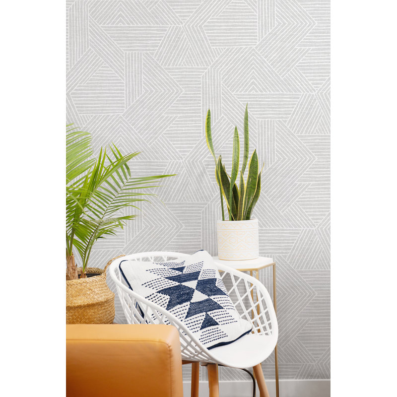 Vinyl Peel & Stick Satin Wallpaper Roll, Salt Glaze
