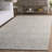 Wenee Abstract Hand Tufted Wool Cotton Geometric Rug in Dark Gray/Ivory-914007164