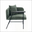 Fauteuil de détente avec petite table et coussin de dossier, canapé une place moderne et capitonné pour salon, chambre ou jardin-47478079