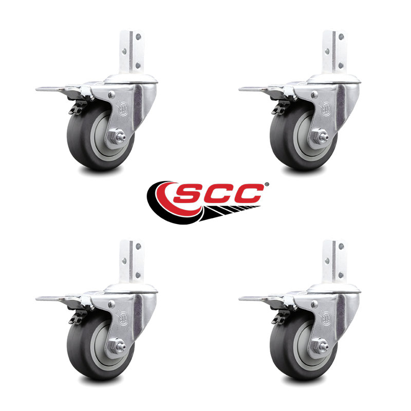 Thermoplastic Square Stem Caster