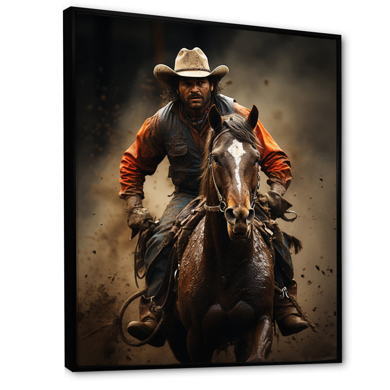 Bestar Canada Calgary Rodeo II - Imprimé, H 32 po x l 16 po x P 1 po, Cadre flottant noir