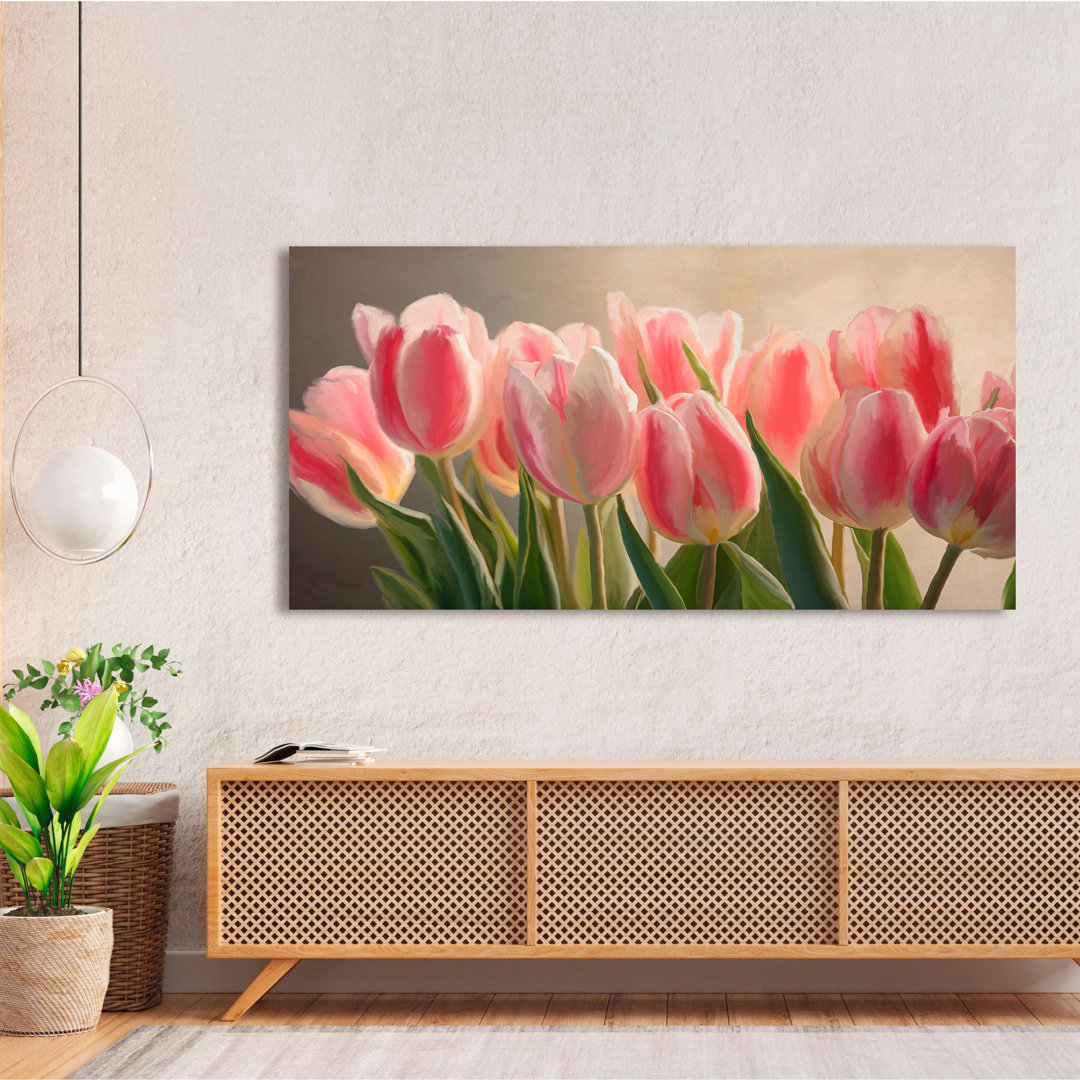 Tulpen im Zwielicht von Luca Villa - Wrapped Canvas Print