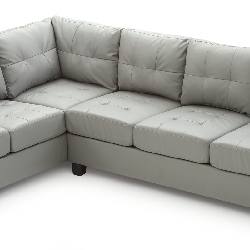 Canapé modulaire moderne pour le salon, Similicuir gris