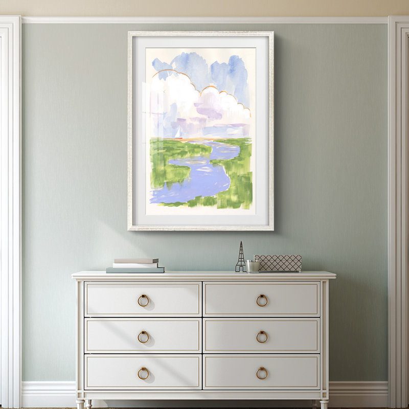 «Low Country River Vista I», reproduction encadrée
