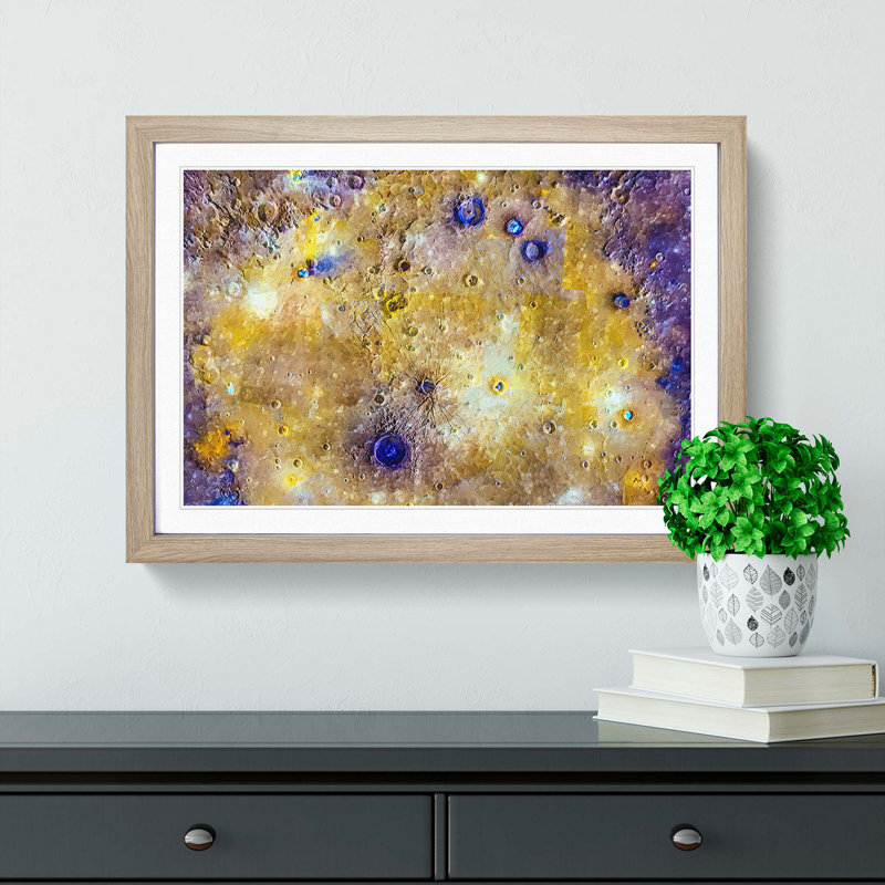 Out of Space Vol.11 - Picture Frame Graphic Art Print, 48cm H x 65cm W x 2cm D, Oak Framed