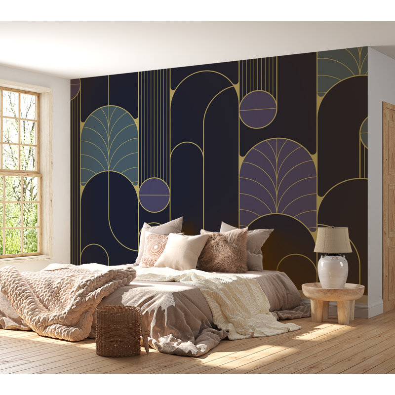 Papier peint de qualité supérieure - Style Art déco, L 120 po x l 180 po