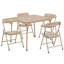 Kids Colorful 5 Piece Folding Table and Chair Set-1982589813