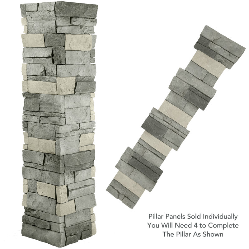 13.5" x 13.5" Stone Wall Paneling, Northern Slate