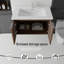Meuble-lavabo flottant 24 po avec lavabo, porte à fermeture en douceur, évier en céramique, contreplaqué, brun-642440842-642440843