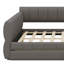 Lit plateforme tapissier avec port USB, 2 tiroirs, tête de lit et accoudoirs-967678295