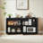 Vertical Stripe Buffet Cabinet with Curved Wave Design