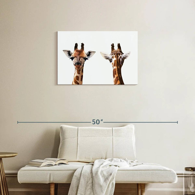 Giraffe Front And Back Portrait, 20" H x 30" W